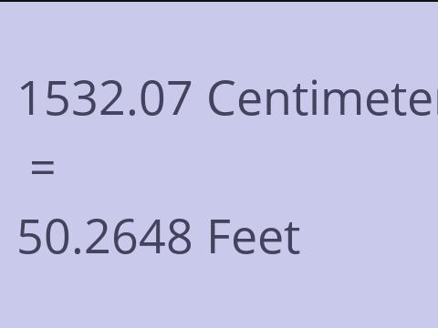 1532.07 CM TO FEET