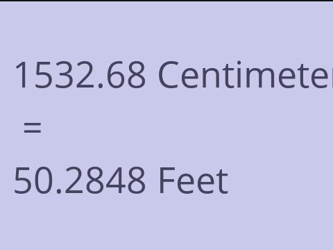 1532.68 CM TO FEET