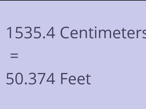 1535.4 CM TO FEET