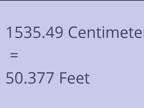 1535.49 CM TO FEET