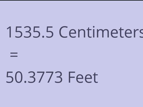 1535.5 CM TO FEET