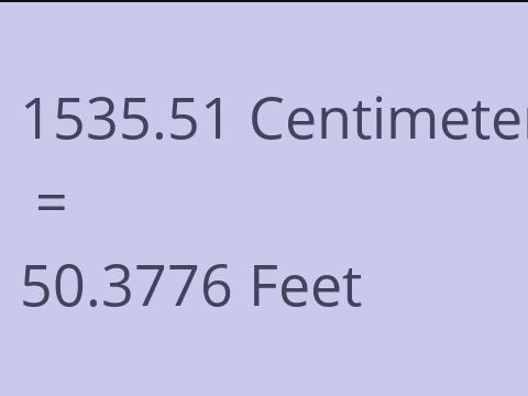 1535.51 CM TO FEET