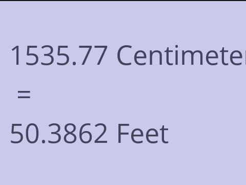 1535.77 CM TO FEET