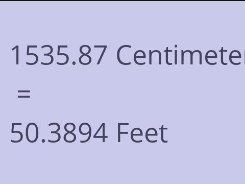 1535.87 CM TO FEET