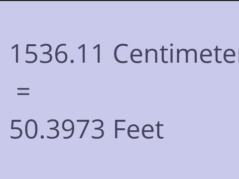 1536.11 CM TO FEET