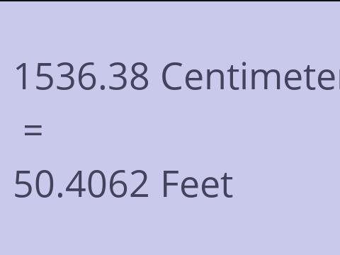 1536.38 CM TO FEET