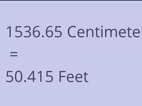 1536.65 CM TO FEET