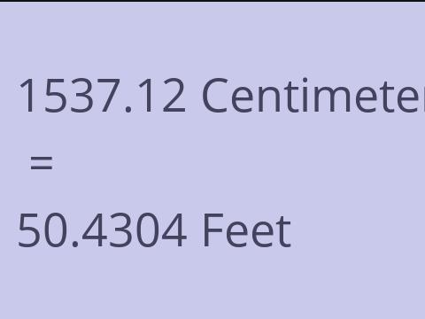 1537.12 CM TO FEET