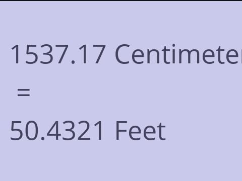 1537.17 CM TO FEET