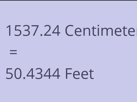 1537.24 CM TO FEET