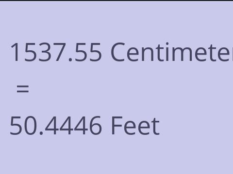 1537.55 CM TO FEET