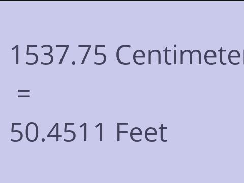 1537.75 CM TO FEET