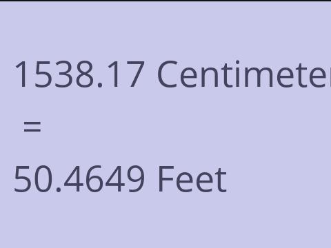 1538.17 CM TO FEET