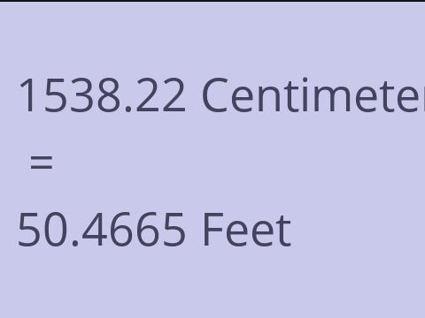 1538.22 CM TO FEET