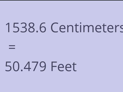 1538.6 CM TO FEET