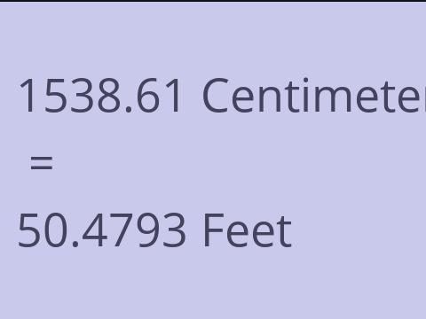 1538.61 CM TO FEET