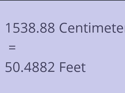 1538.88 CM TO FEET