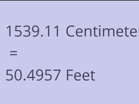 1539.11 CM TO FEET