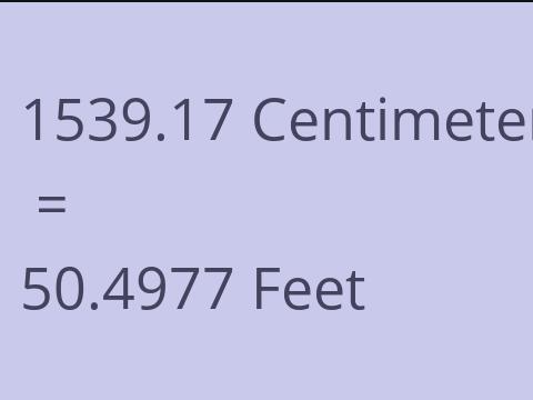 1539.17 CM TO FEET