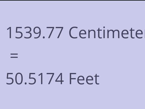 1539.77 CM TO FEET