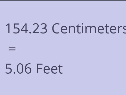 154.23 CM TO FEET