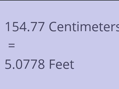 154.77 CM TO FEET