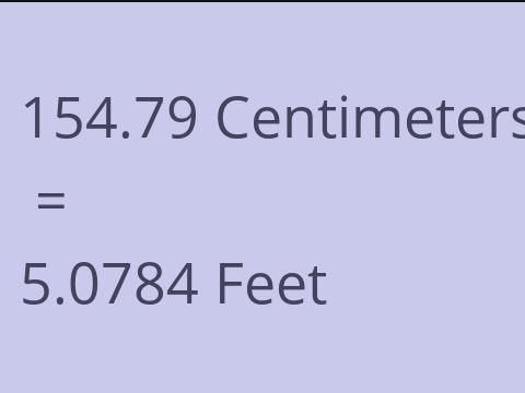 154.79 CM TO FEET