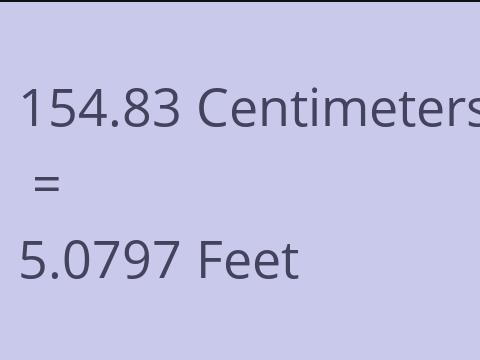 154.83 CM TO FEET