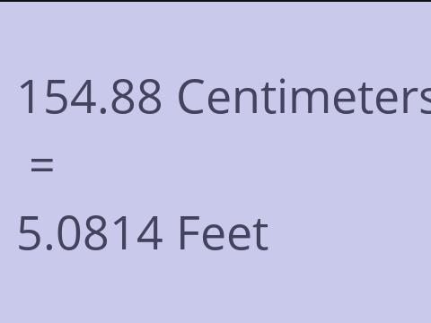 154.88 CM TO FEET