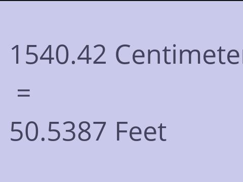1540.42 CM TO FEET