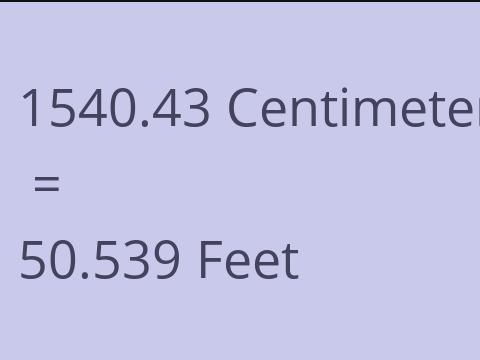 1540.43 CM TO FEET