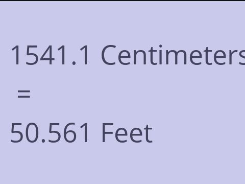 1541.1 CM TO FEET