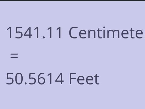 1541.11 CM TO FEET