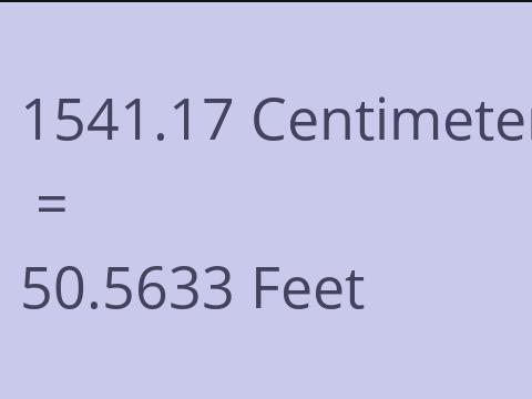 1541.17 CM TO FEET