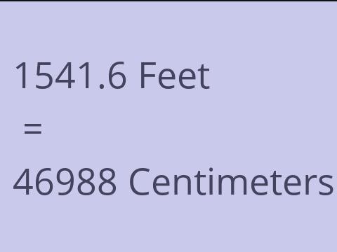 1541.6 FEET TO CM