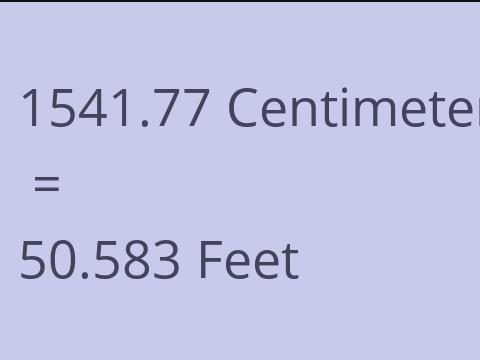 1541.77 CM TO FEET