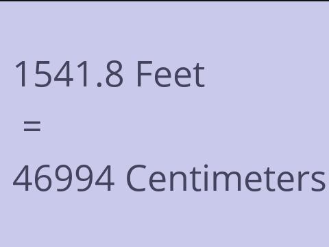 1541.8 FEET TO CM