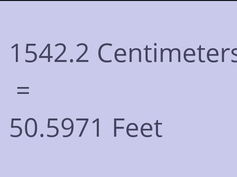 1542.2 CM TO FEET