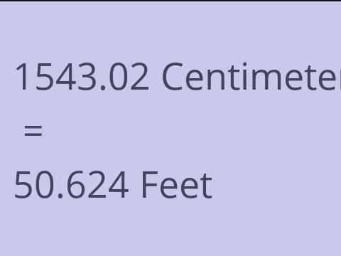 1543.02 CM TO FEET