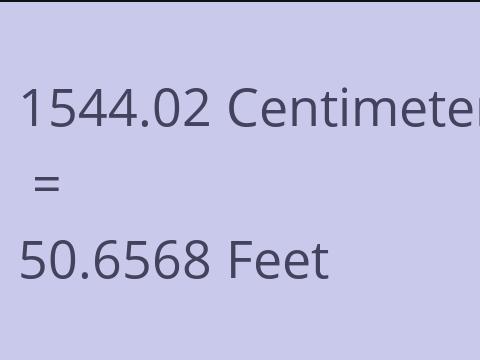 1544.02 CM TO FEET