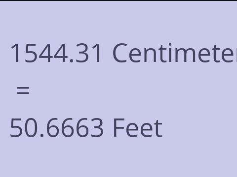 1544.31 CM TO FEET