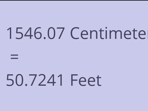 1546.07 CM TO FEET