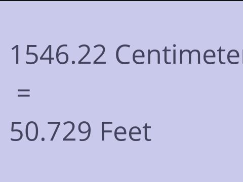 1546.22 CM TO FEET