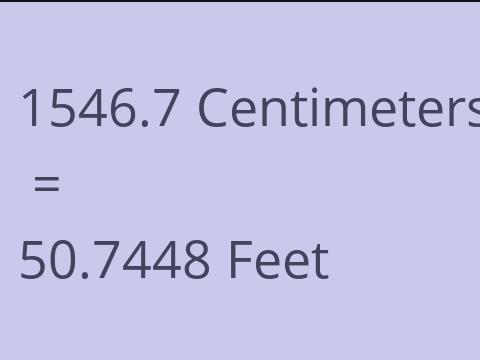 1546.7 CM TO FEET