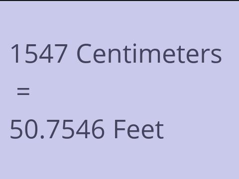 1547 CM TO FEET