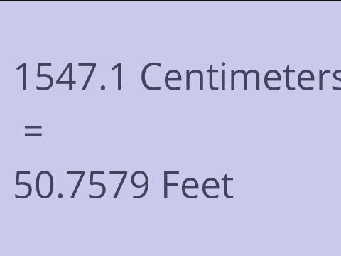 1547.1 CM TO FEET