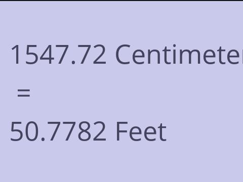 1547.72 CM TO FEET