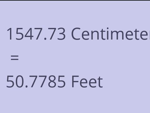 1547.73 CM TO FEET