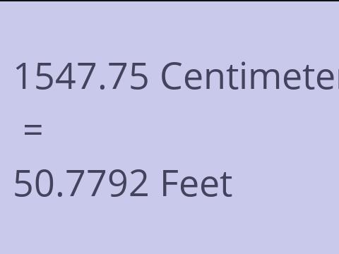 1547.75 CM TO FEET