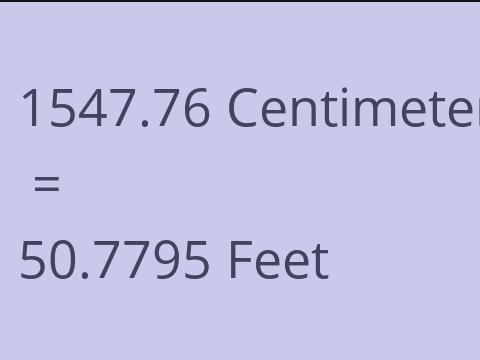 1547.76 CM TO FEET